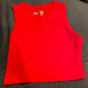 Zyia red high neck stronger tank